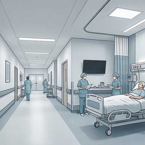 Hastane yangına dayanıklı kapılar